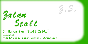 zalan stoll business card